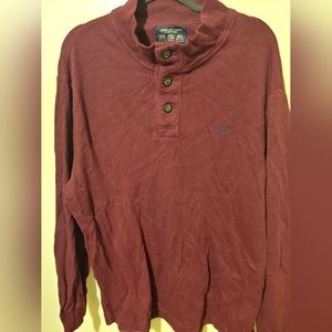 American Eagle mens burgundy pull over sweater Size 2XL